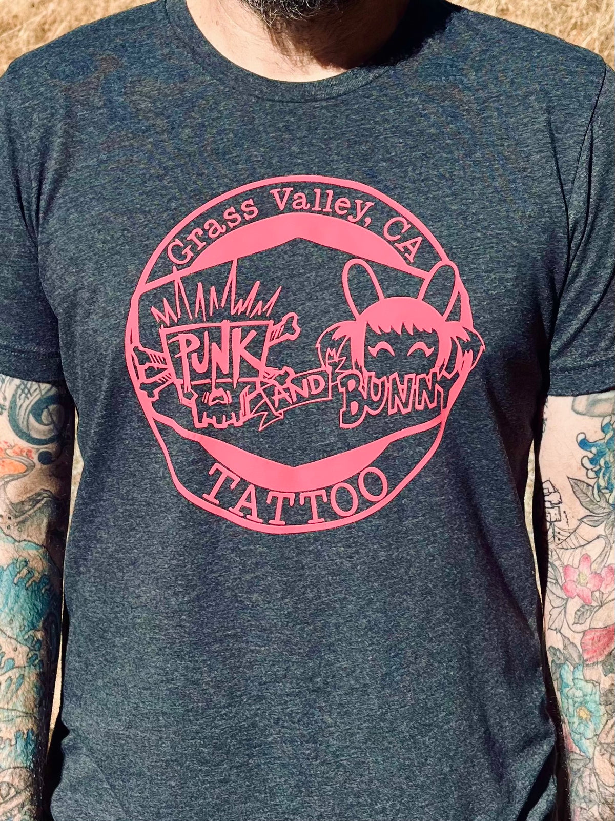 Punk and Bunny Tattoo - Circle Logo Tee