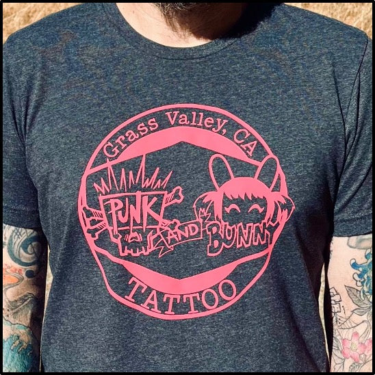 Punk and Bunny Tattoo - Circle Logo Tee